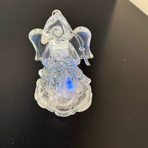 Lot of 4 Christmas Ornams Illuminate Angel Figurine,Snowman, Angel & Nutcrucker